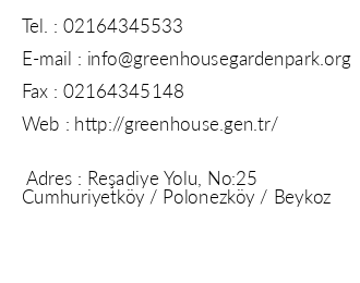 Green House Garden Park Hotel iletiim bilgileri